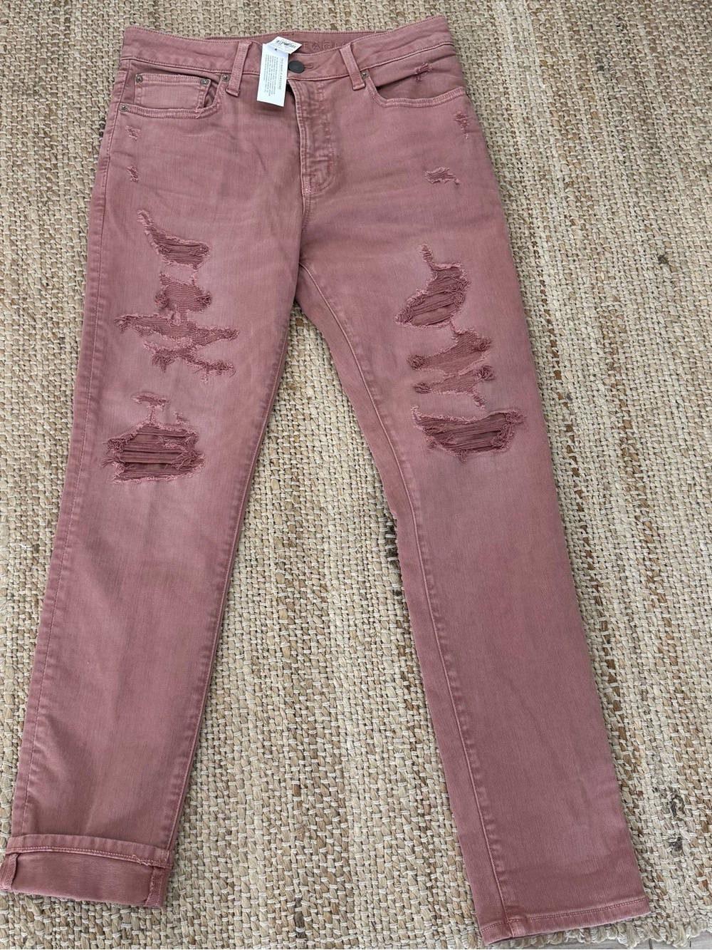 American Eagle Men’s Ne(x)t Level Flex Distressed Mauve Jeans 31x30